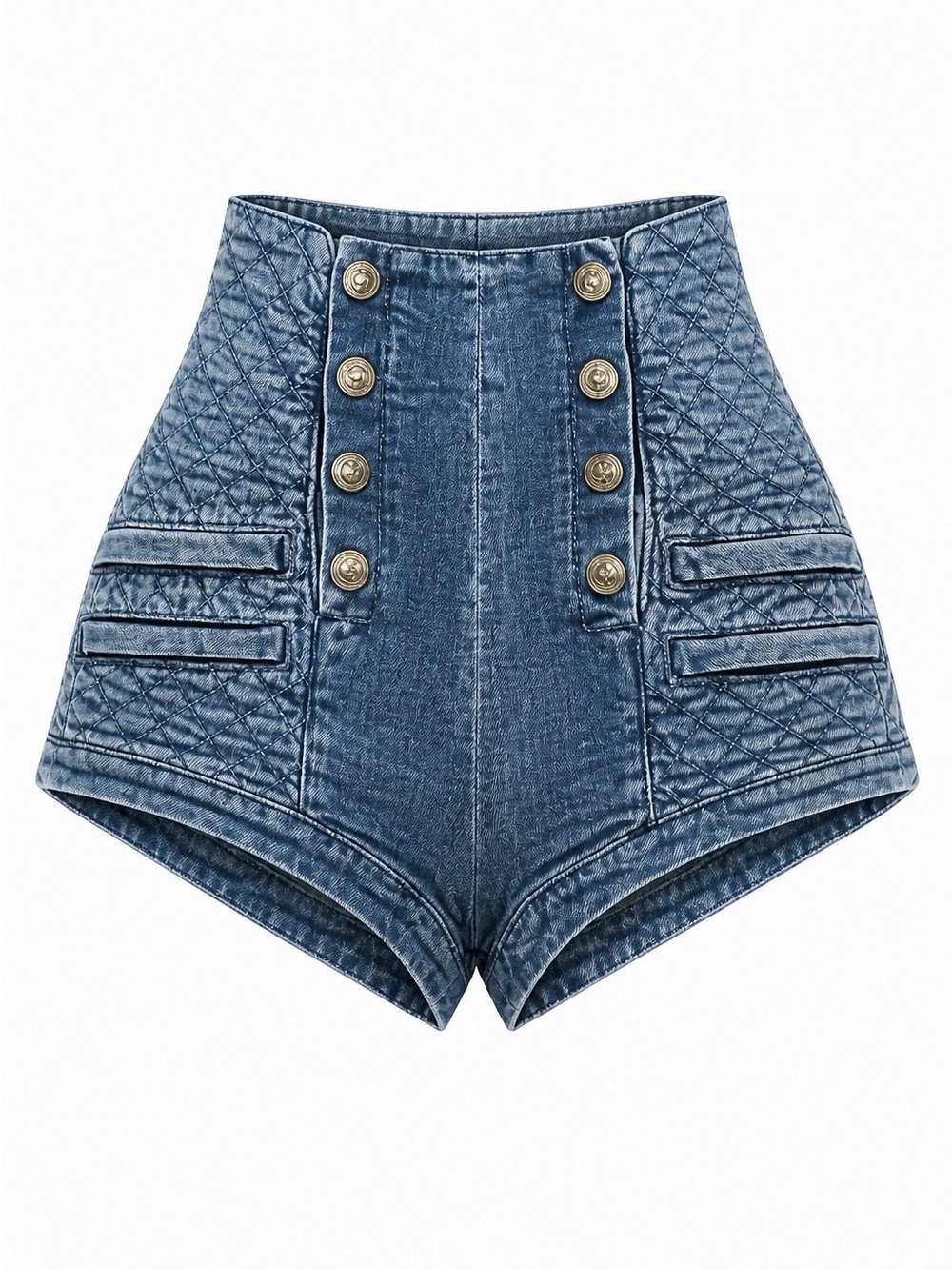 Pierre Balmain Blue Jean Shorts